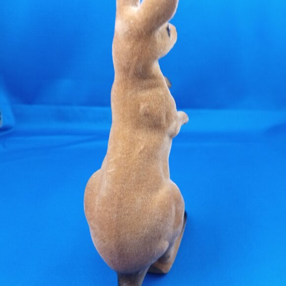 Vintage flocked plastic Kangaroo & Joey figure 7'' SC China - Picture 5 of 7